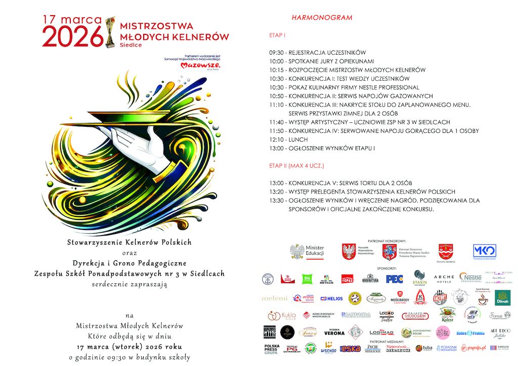 mistrzostwa młodych kelnerów zaproszenie elektroniczne 2026